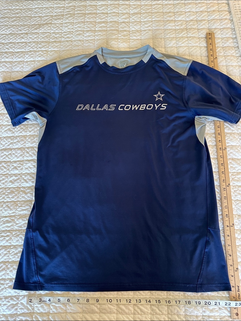 NFL Dallas Cowboys Navy and Light Gray Performance Shirt